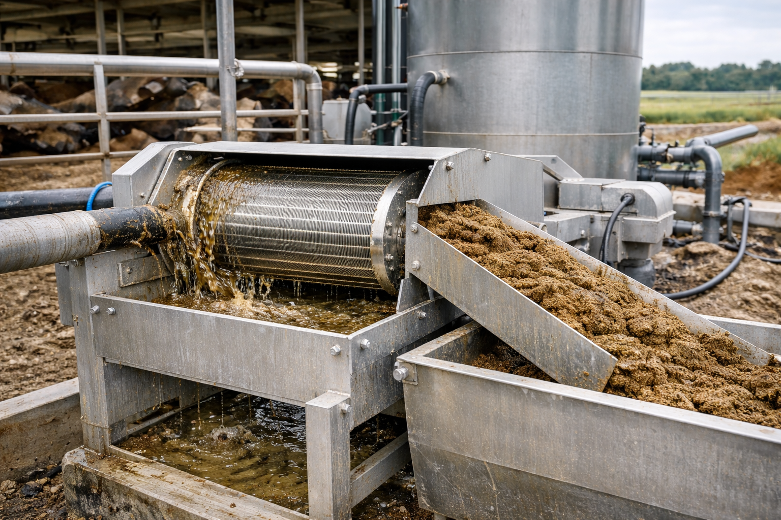 Wedge Wire Screen Manure Separator 3Application